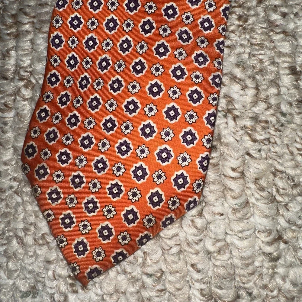 Mens‎ Lauren Ralph Lauren Silk Tie Orange & Purple Neckwear